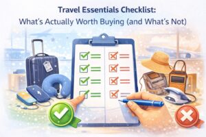 Travel Essentials Checklist: What’s Actually Worth Buying (and What’s Not)