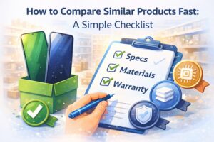 How to Compare Similar Products Fast: A Simple Checklist (Specs, Materials, Warranty)